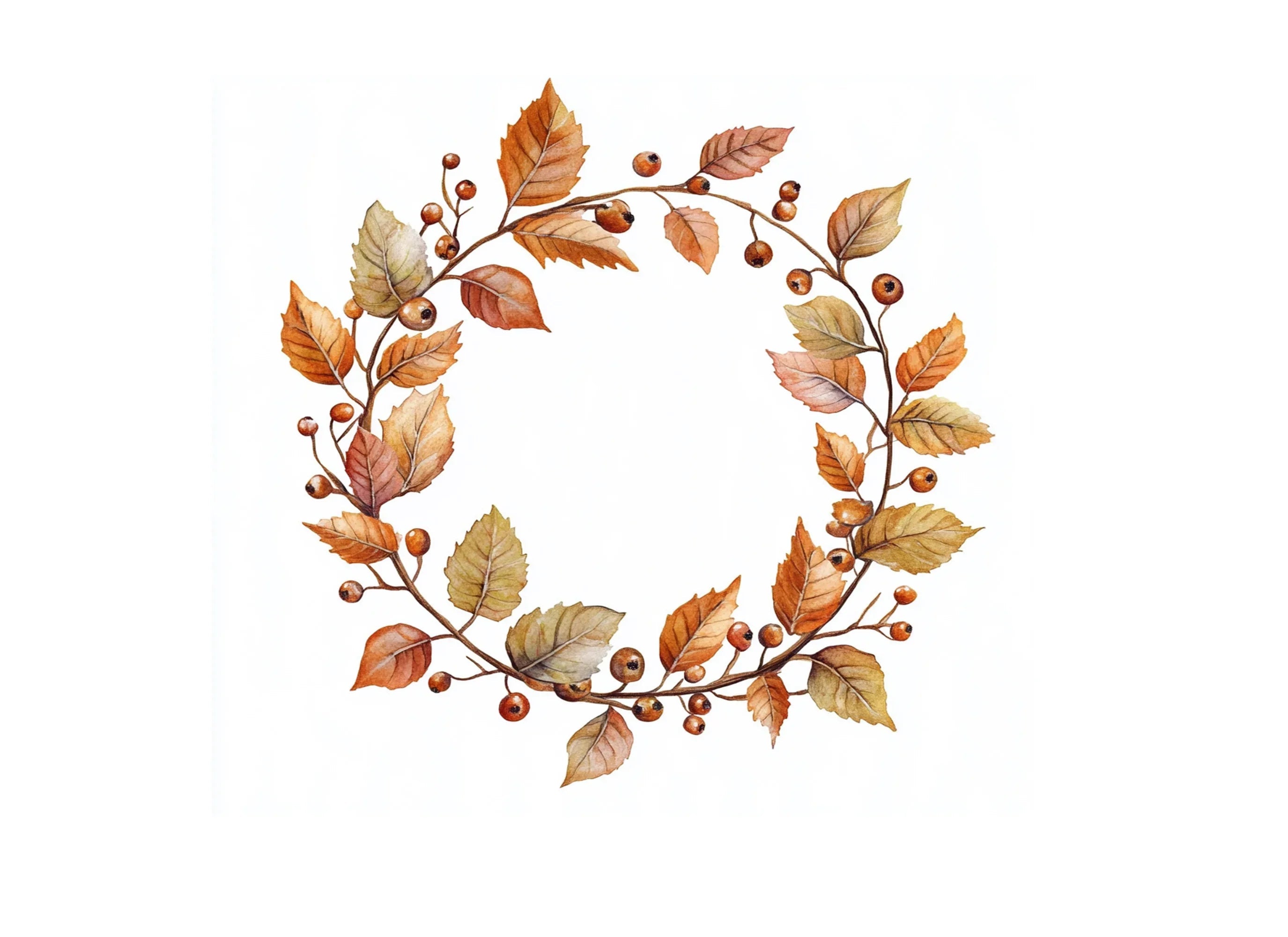 Autumn Wreath Clipart Bundle