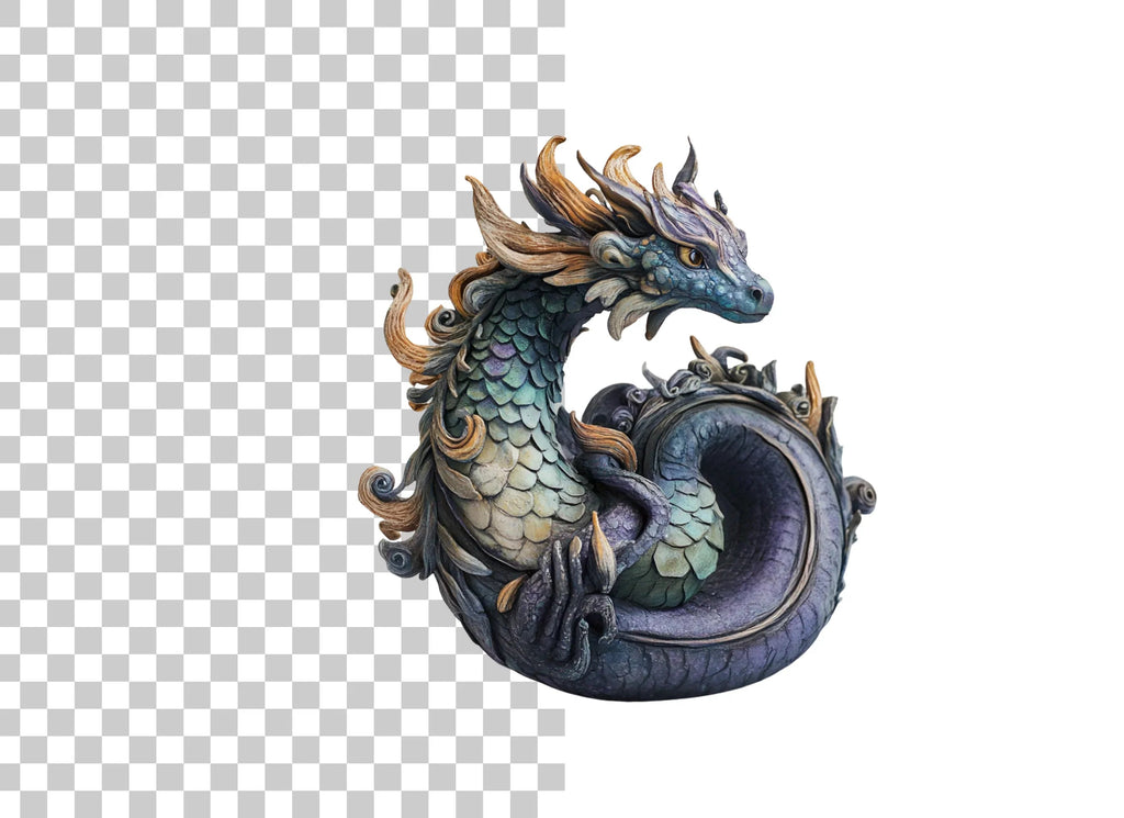Majestic Eastern Dragon Clipart Bundle