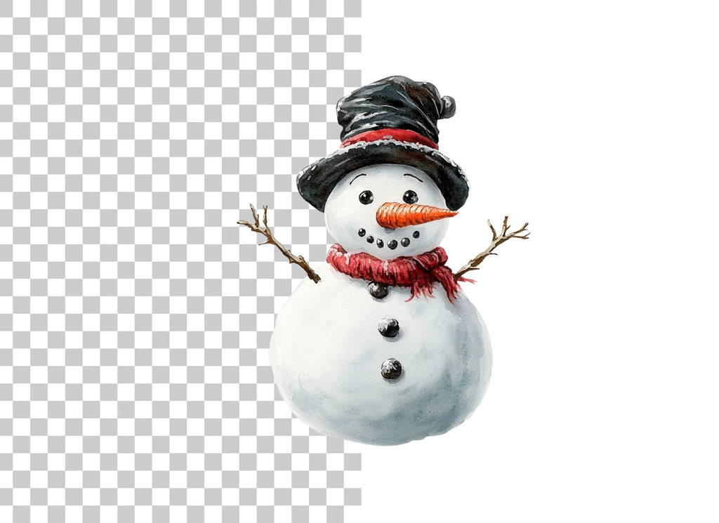 Festive Snowmen Trio Clipart Bundle