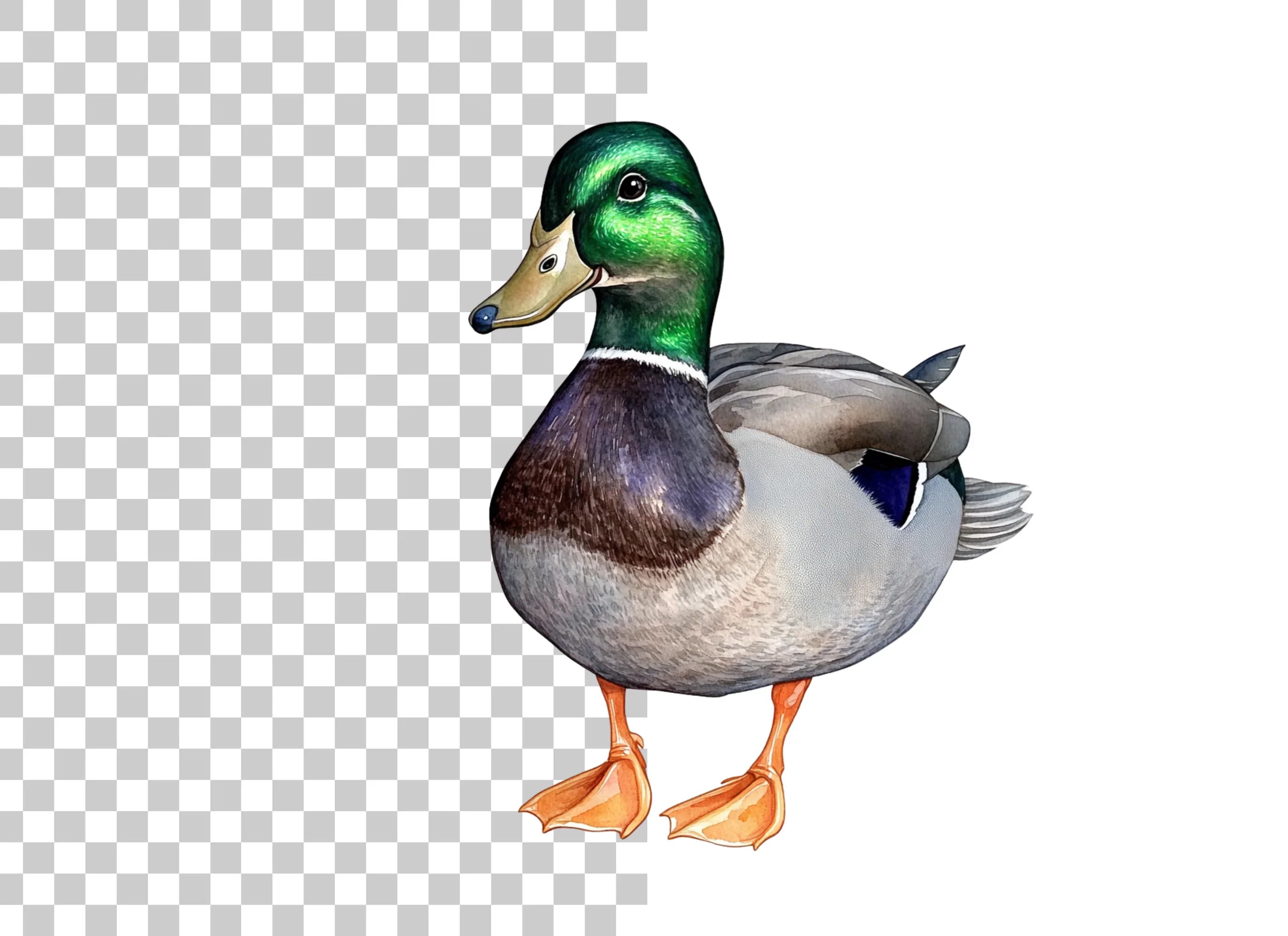 Realistic Mallard Duck Clipart Bundle