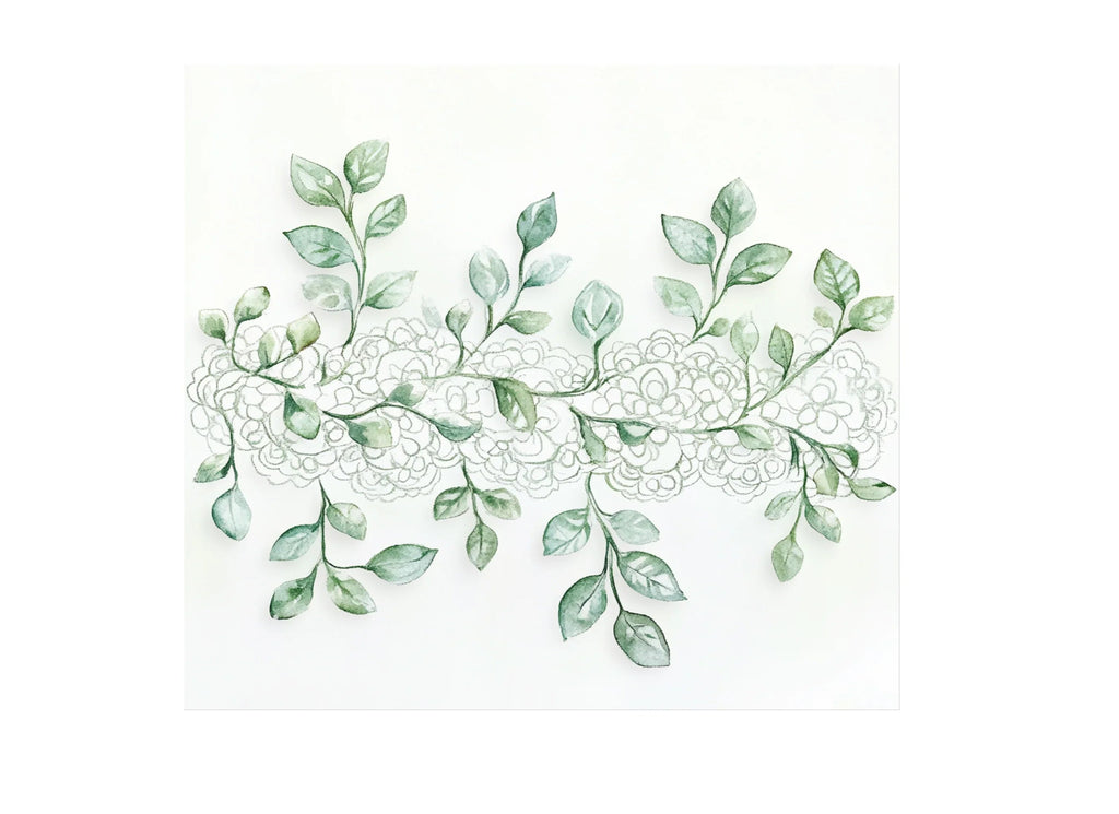 Green Leafy Vines and Floral Clipart Bundle