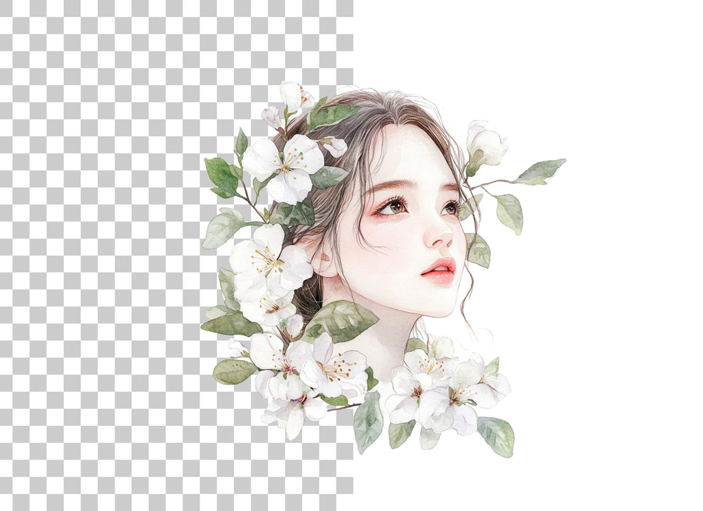 Floral Women Clipart Bundle