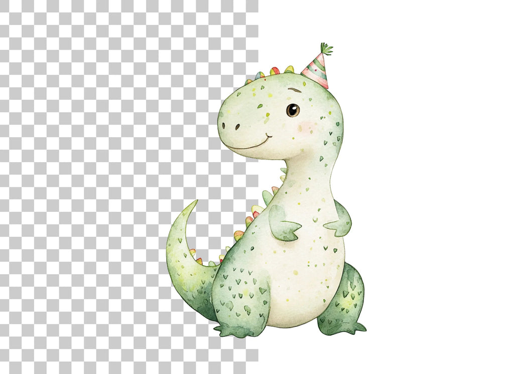 Adorable Baby Dinosaur Birthday Clipart Bundle