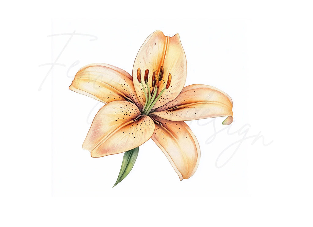 Elegant Lily Flower Clipart Bundle