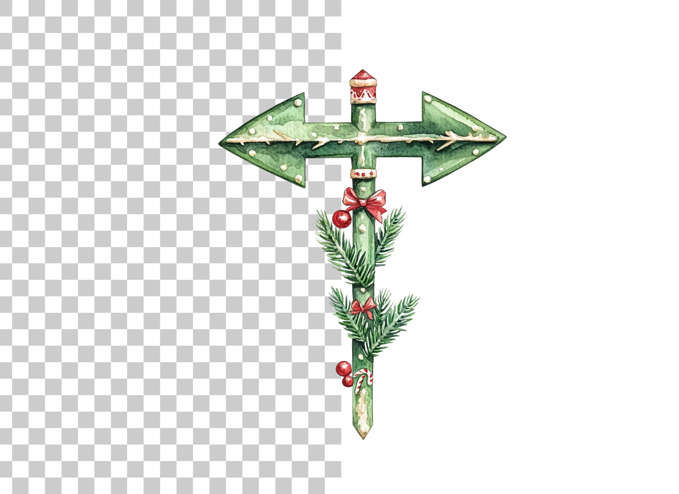 Christmas Arrow Sign Clipart Bundle