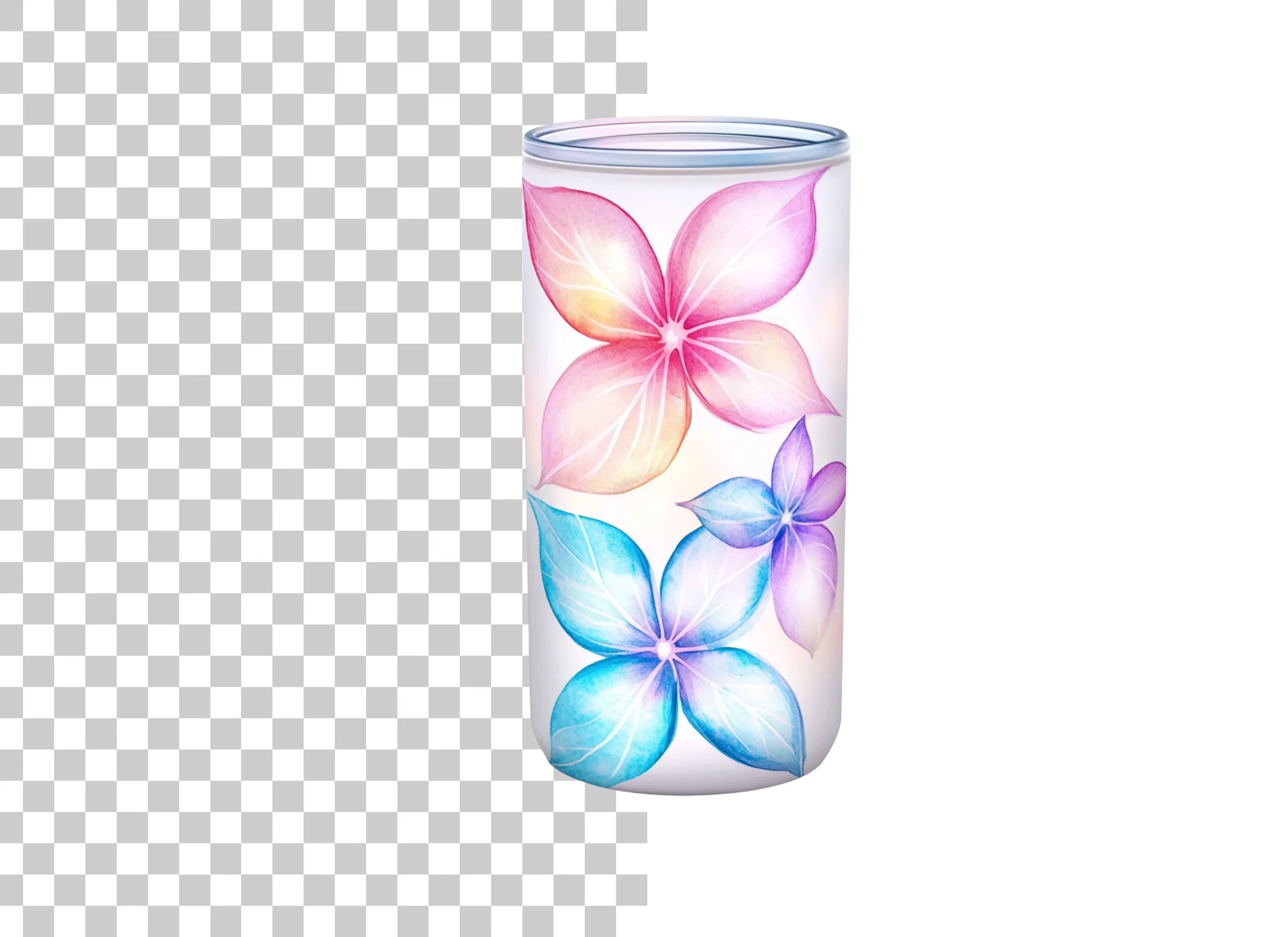 Floral Tumbler Clipart Bundle