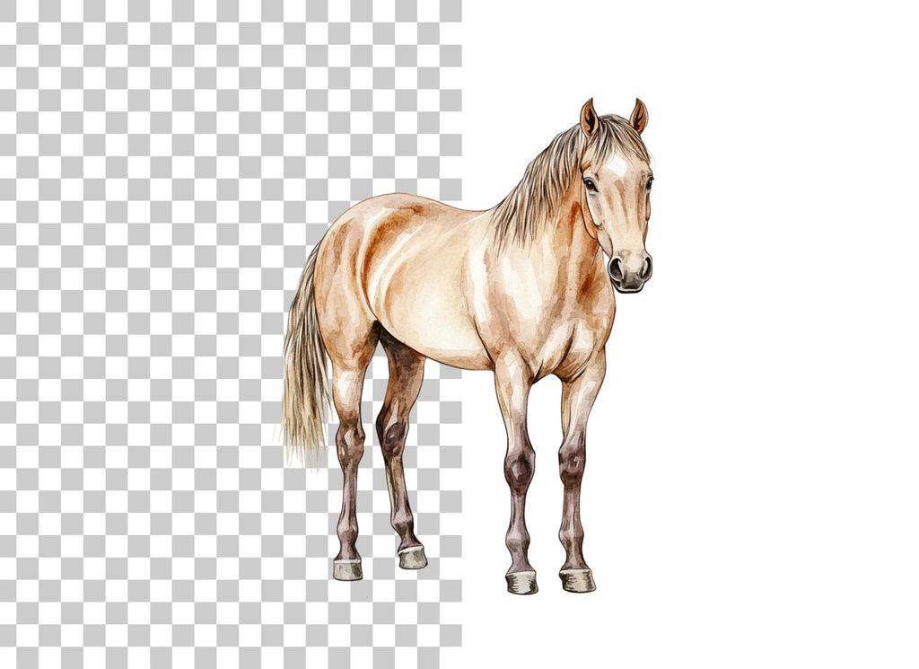 Palomino Horse Clipart Bundle