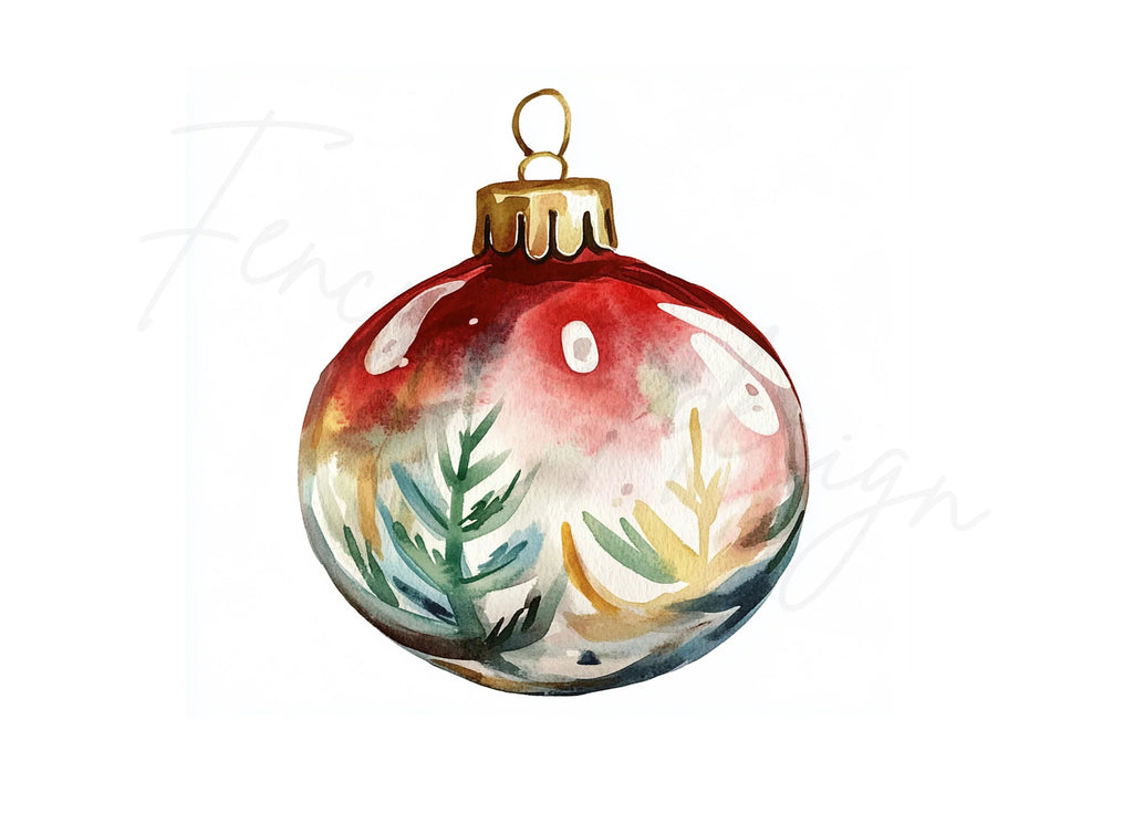 Christmas Ornaments Clipart Bundle