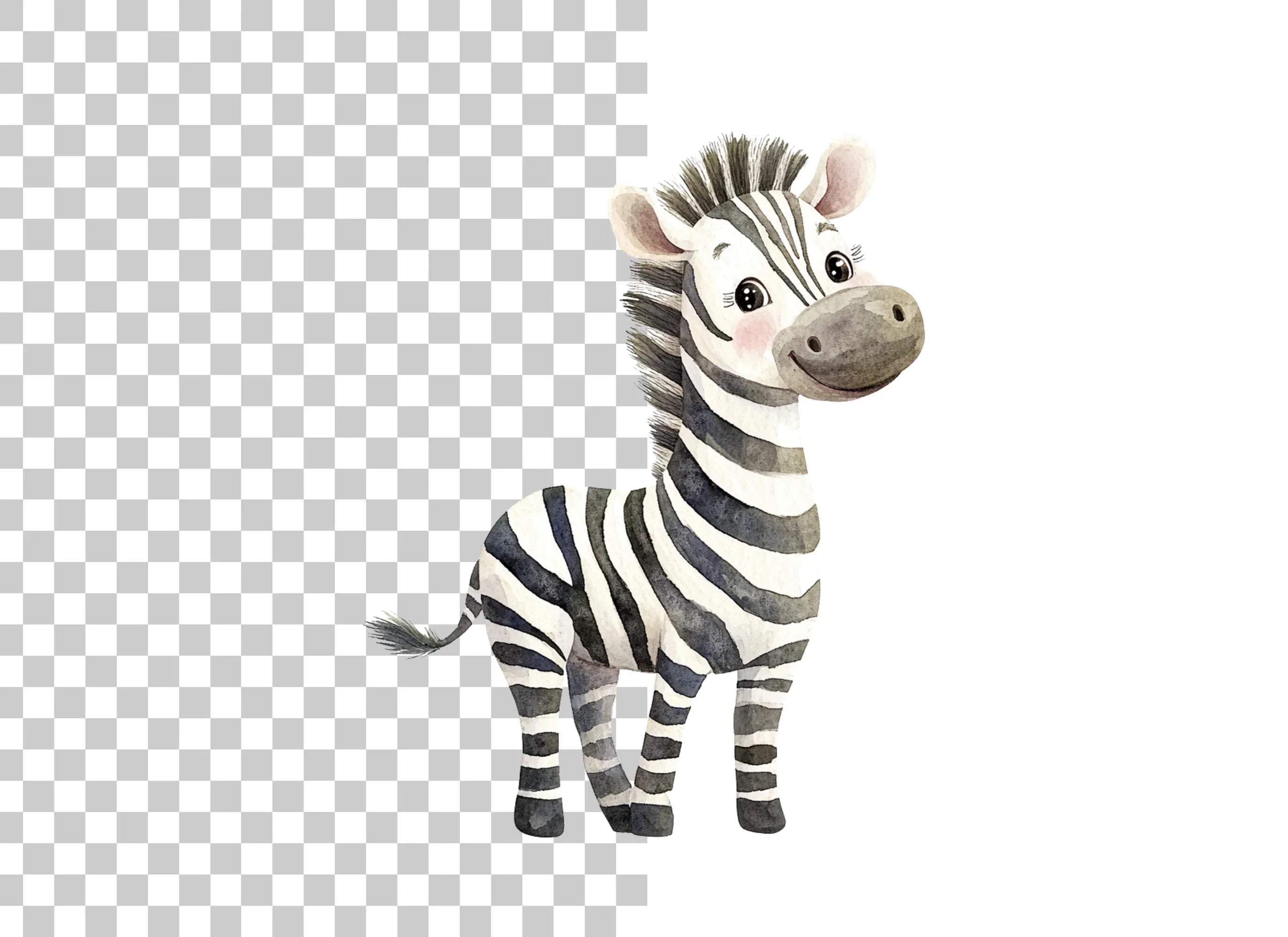 Playful Baby Zebra Clipart Bundle