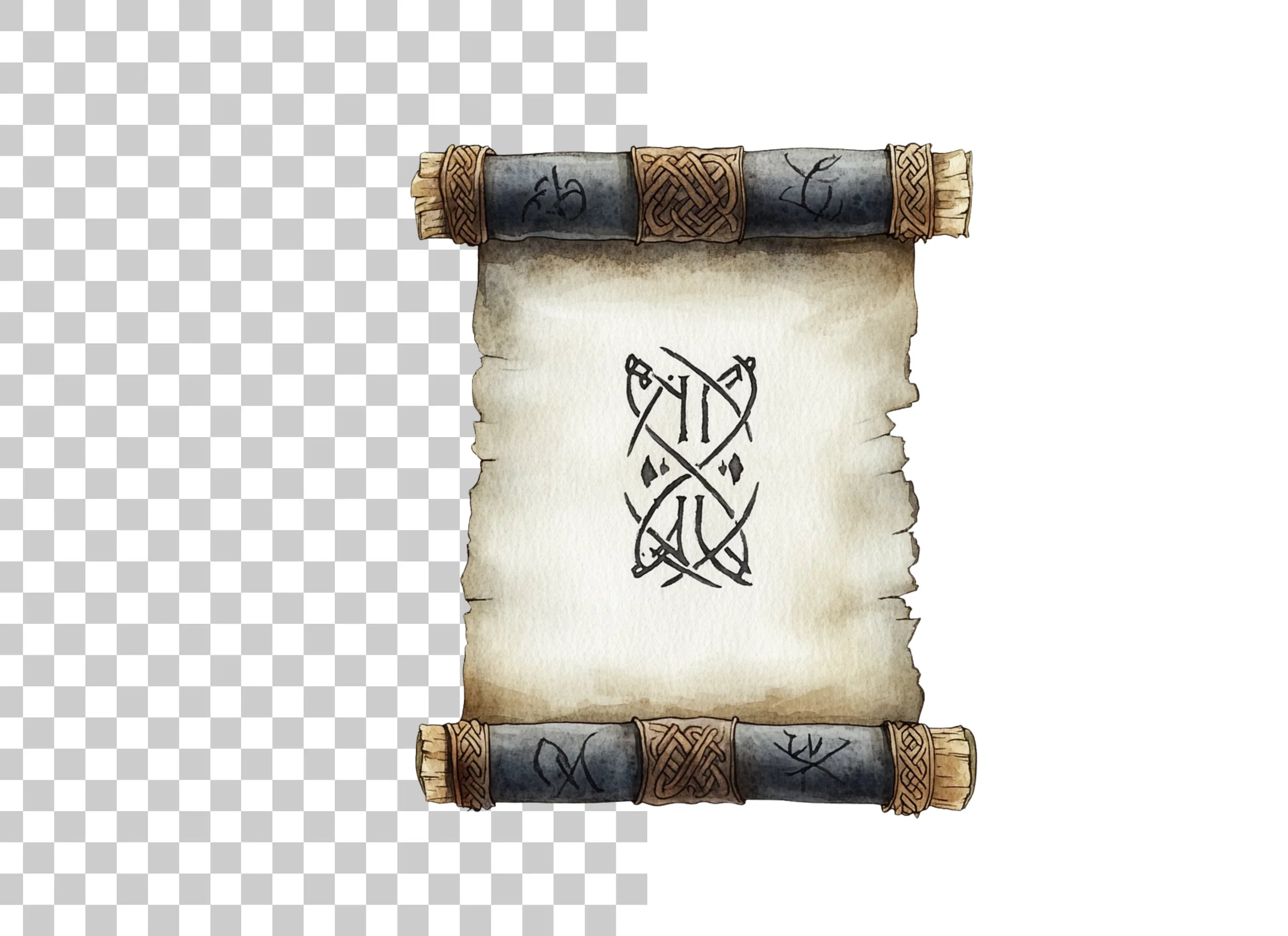 Viking Scroll Runic Symbol Clipart Bundle