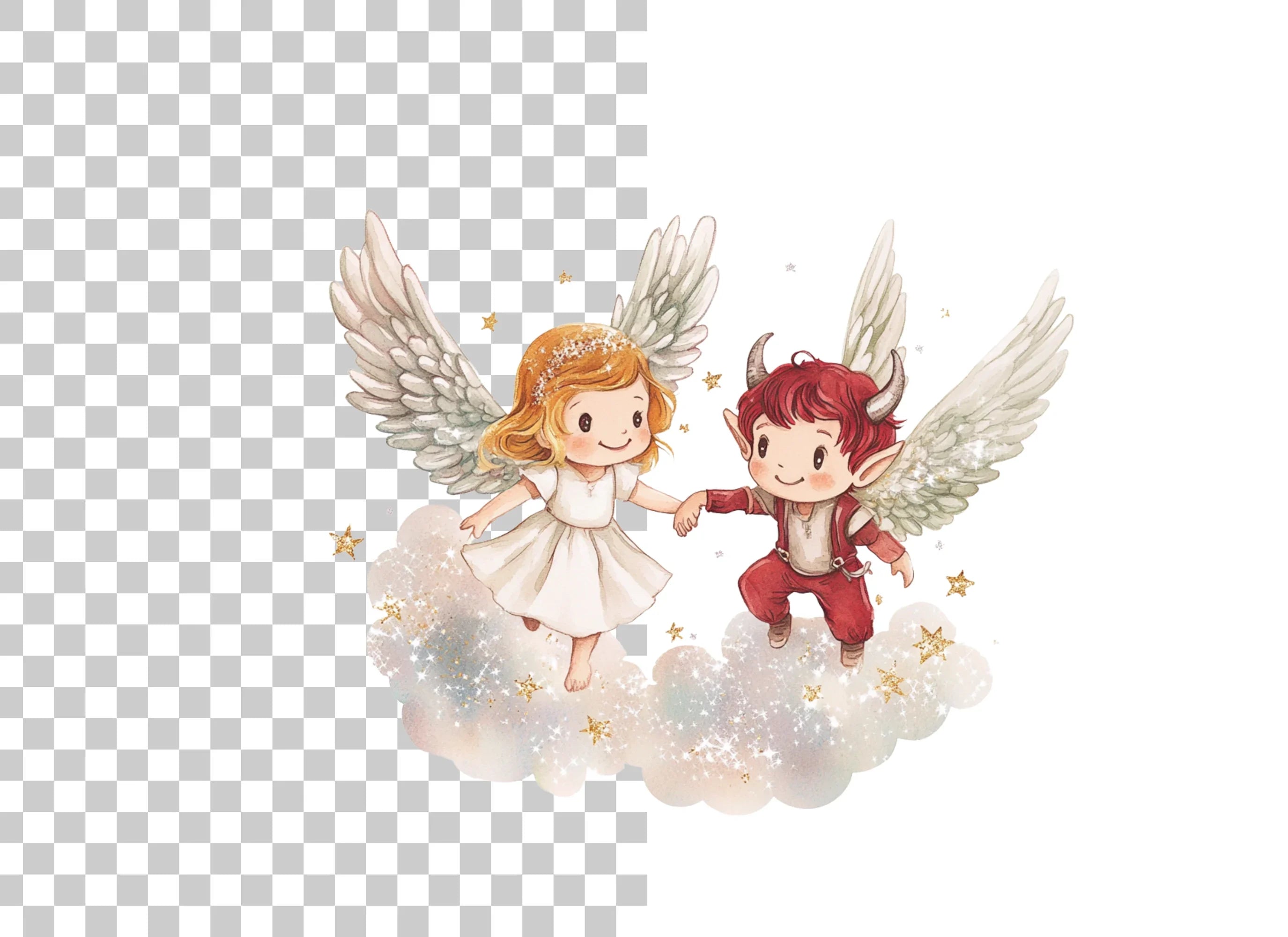 Angels and Devils Clipart Bundle