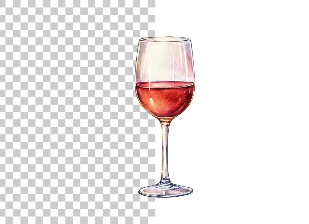 Wine Glasses Clipart Bundle