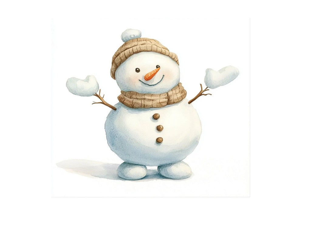 Warm Toned Snowman Clipart Bundle