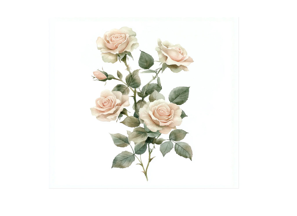 Elegant White Rose Clipart Bundle