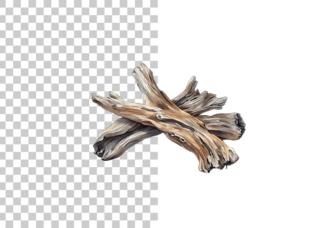 Rustic Driftwood Clipart Bundle