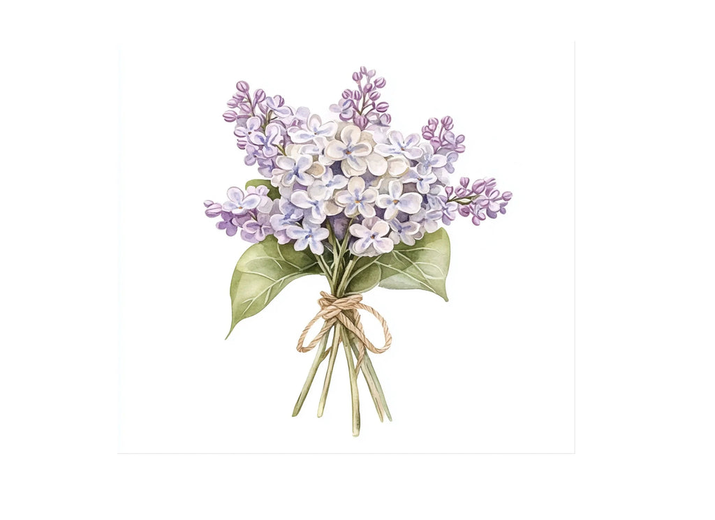 Charming Lilac Bouquets Clipart Bundle