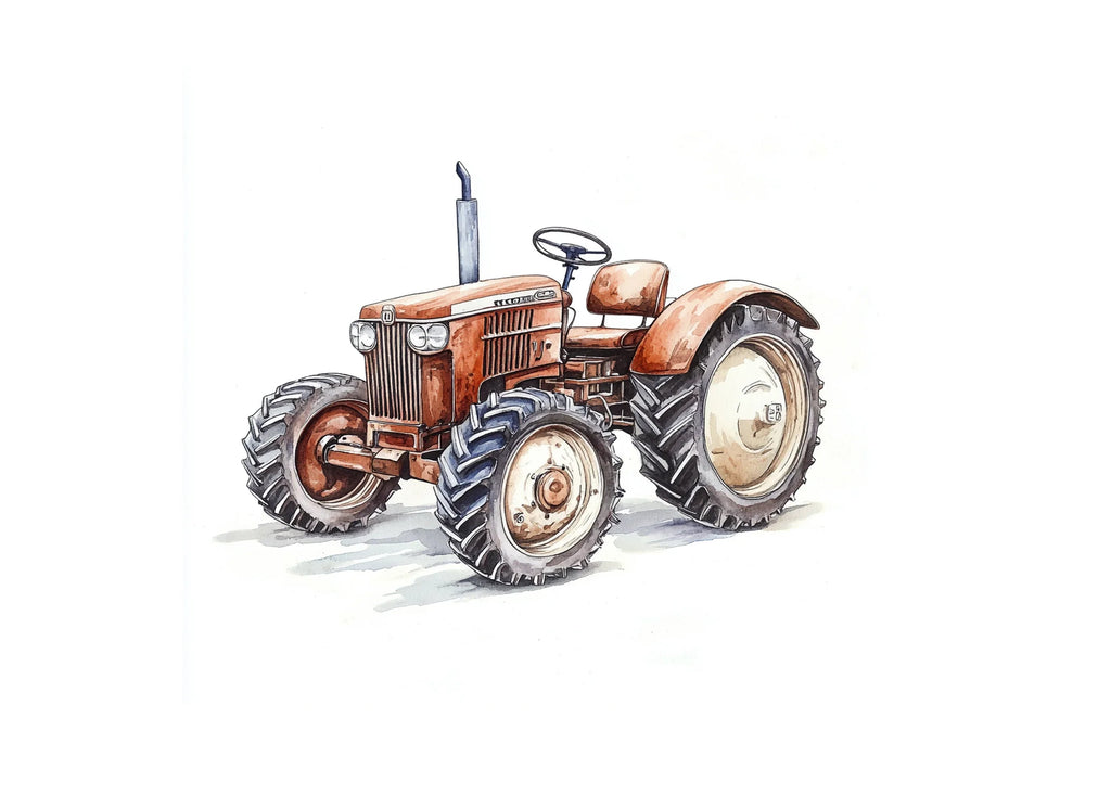 Vintage Tractor Clipart Bundle