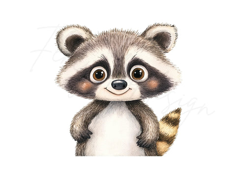 Adorable Raccoon Duo Clipart Bundle