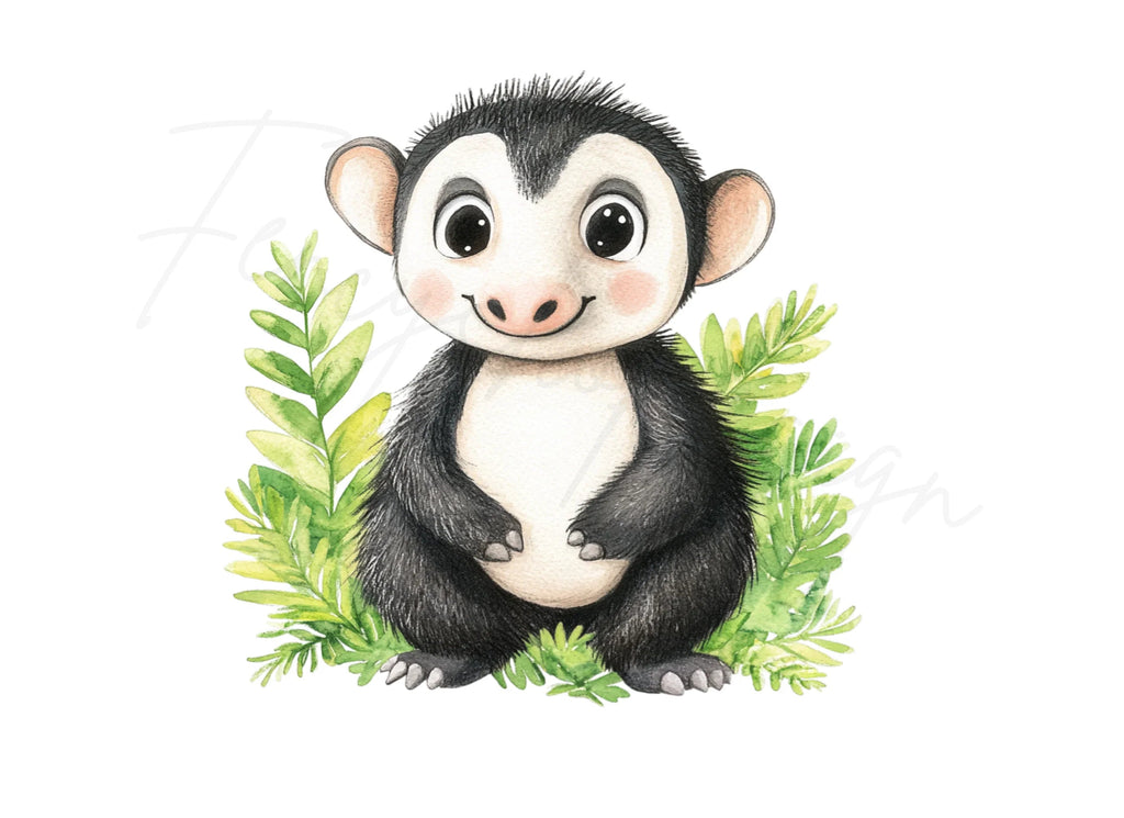 Cute Baby Monkey Clipart Bundle