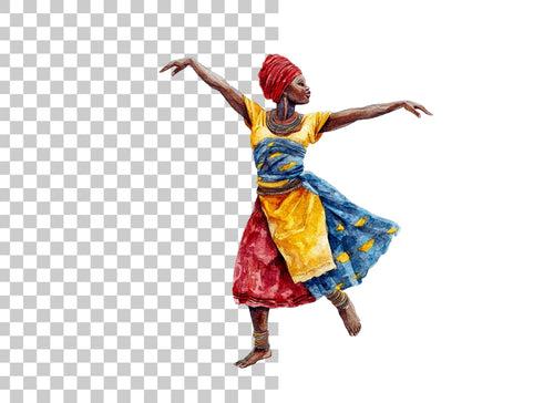 African Dancers Clipart Bundle