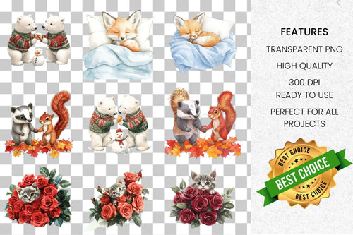 Adorable Animal Clipart Bundle