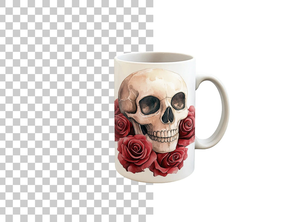Skull Roses Clipart Bundle