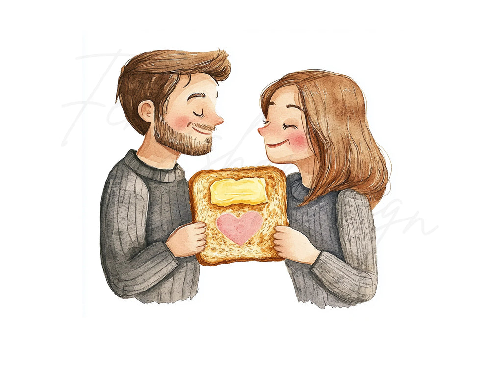 Cute Couple Toast Love Clipart Bundle