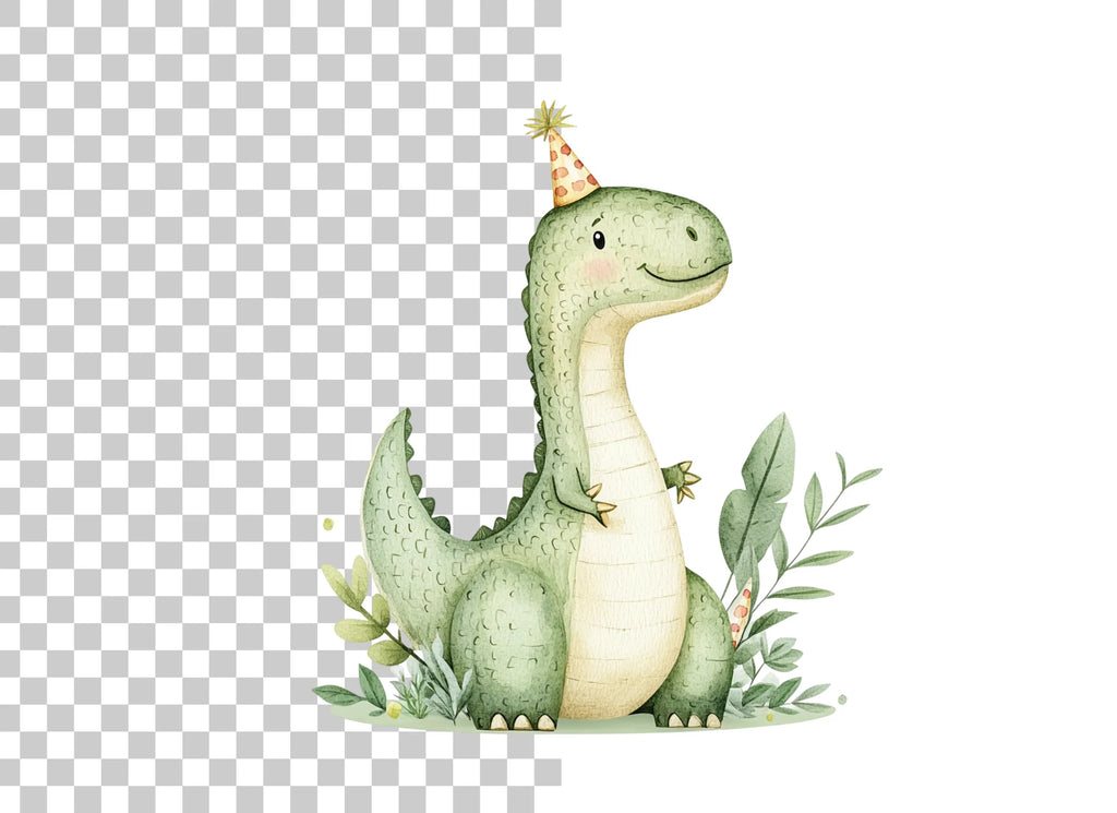 Cute Dinosaur Birthday Party Clipart Bundle
