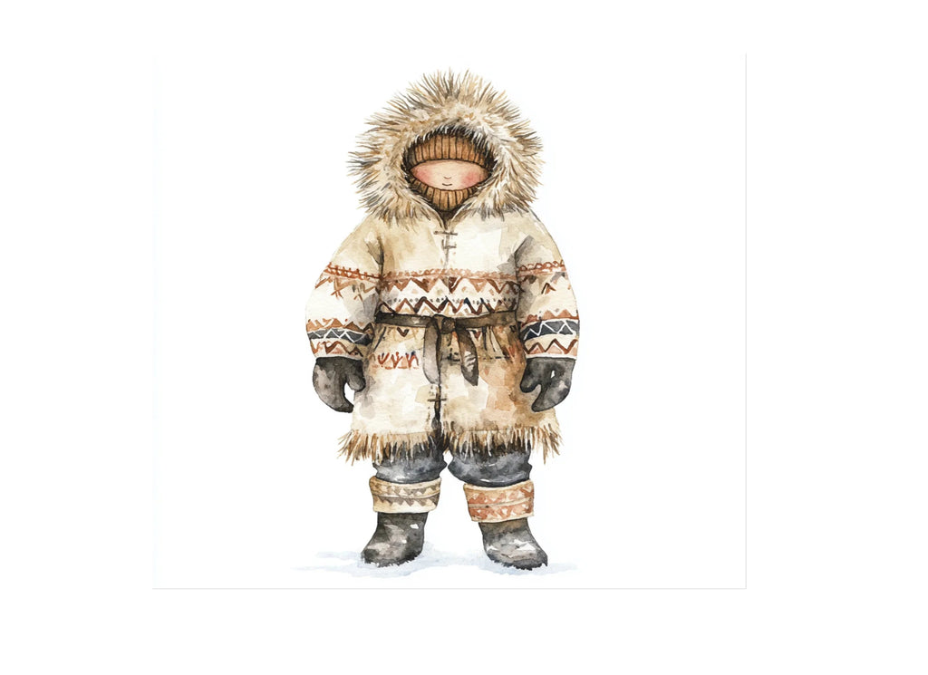 Traditional Inuit Children Clipart Bundle