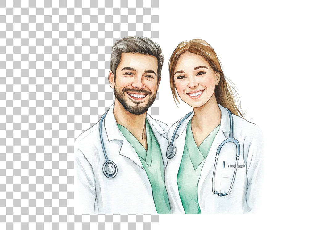 Smiling Medical Professionals Clipart Bundle