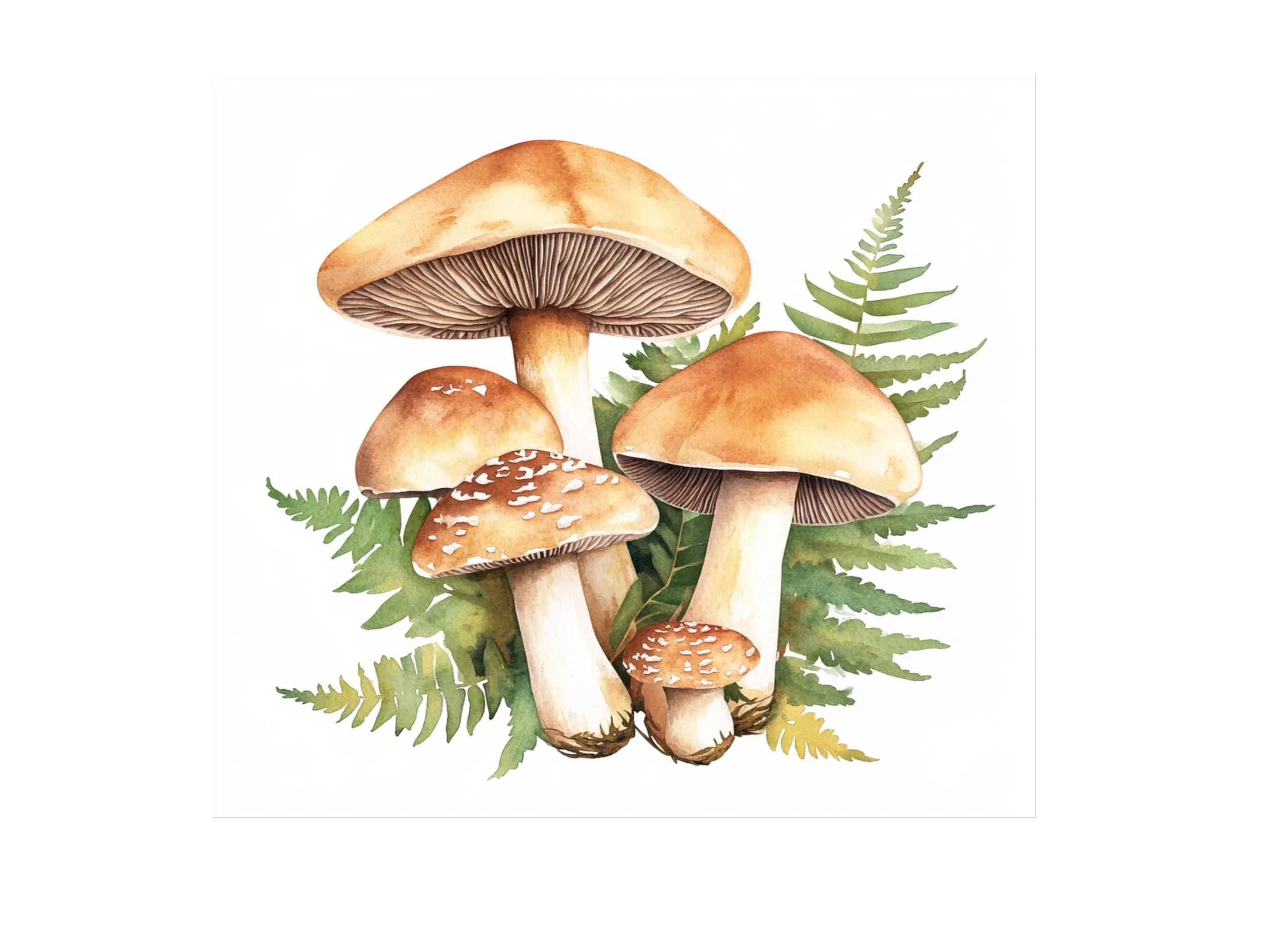 Autumn Forest Mushroom Clipart Bundle