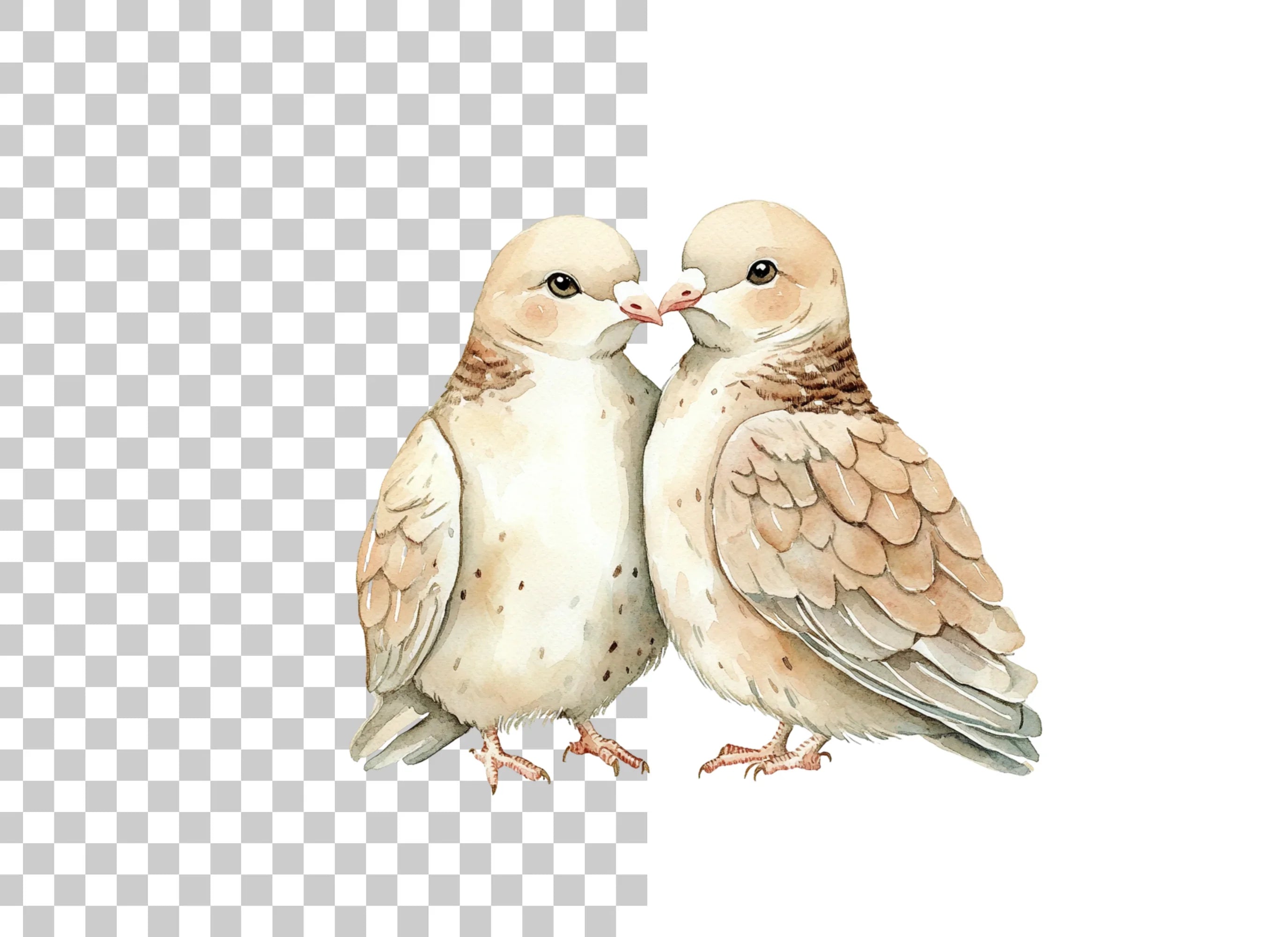 Cute Dove Couples Clipart Bundle