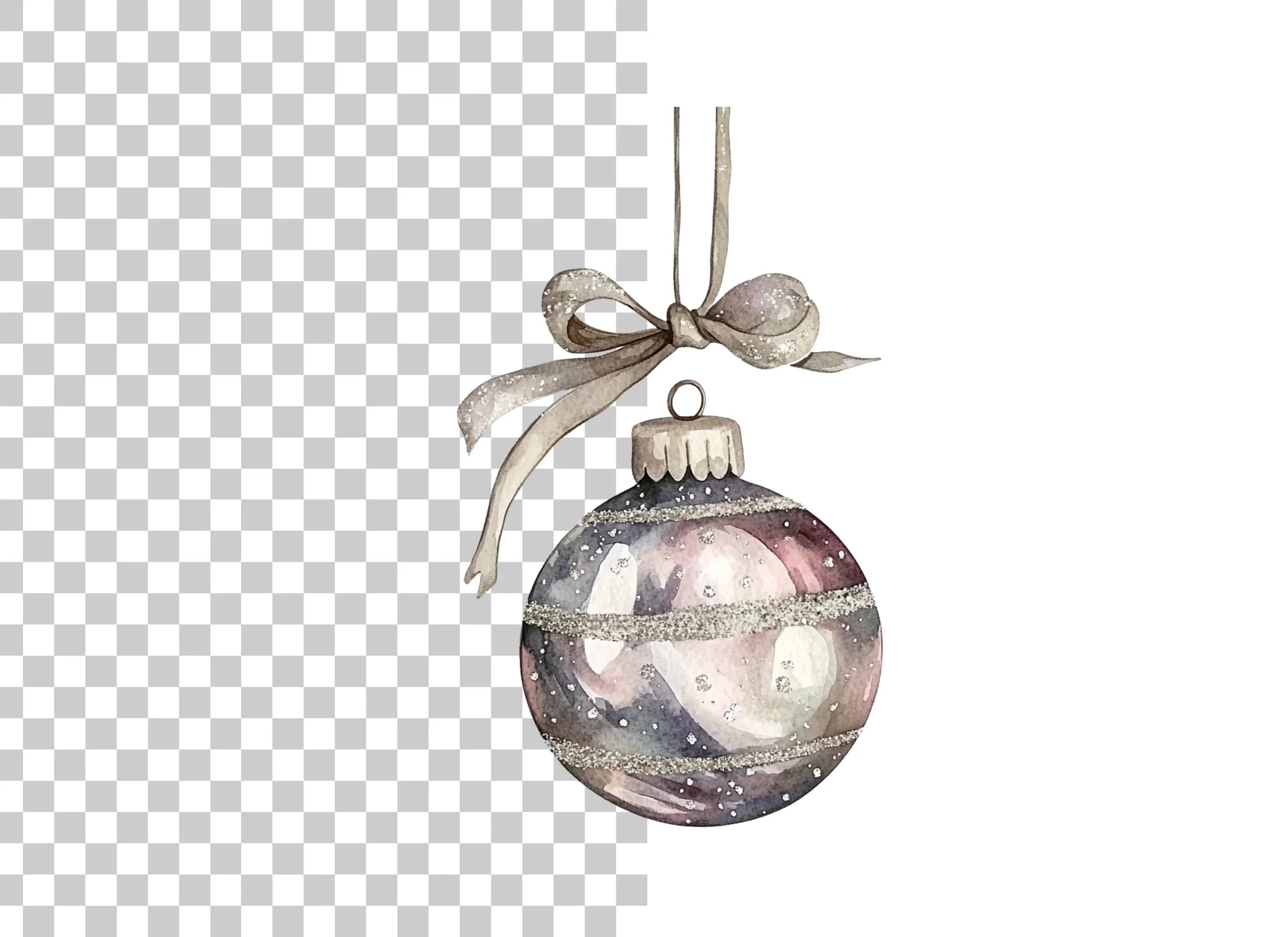 Sparkling Christmas Bauble Clipart Bundle