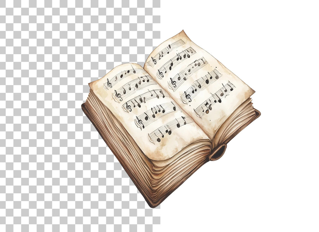 Vintage Music Book Clipart Bundle