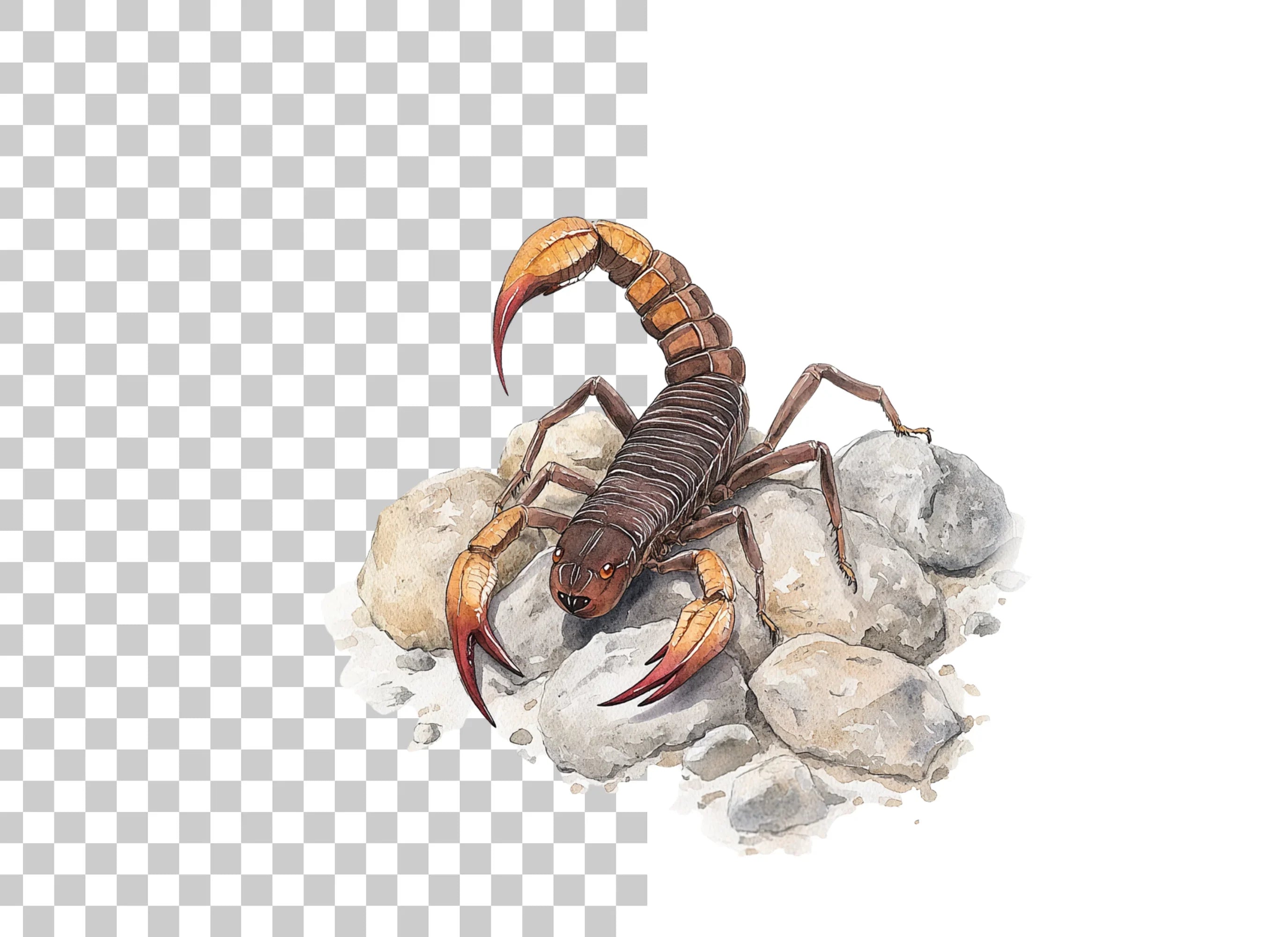 Scorpion on Rocks Clipart Bundle