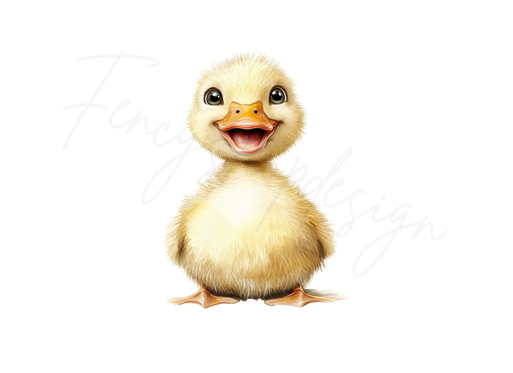 Cute Happy Duckling Clipart Bundle