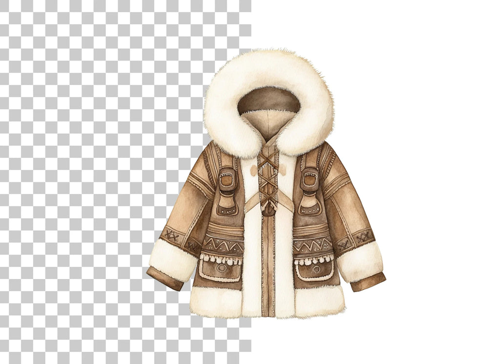 Cozy Winter Coat Clipart Bundle