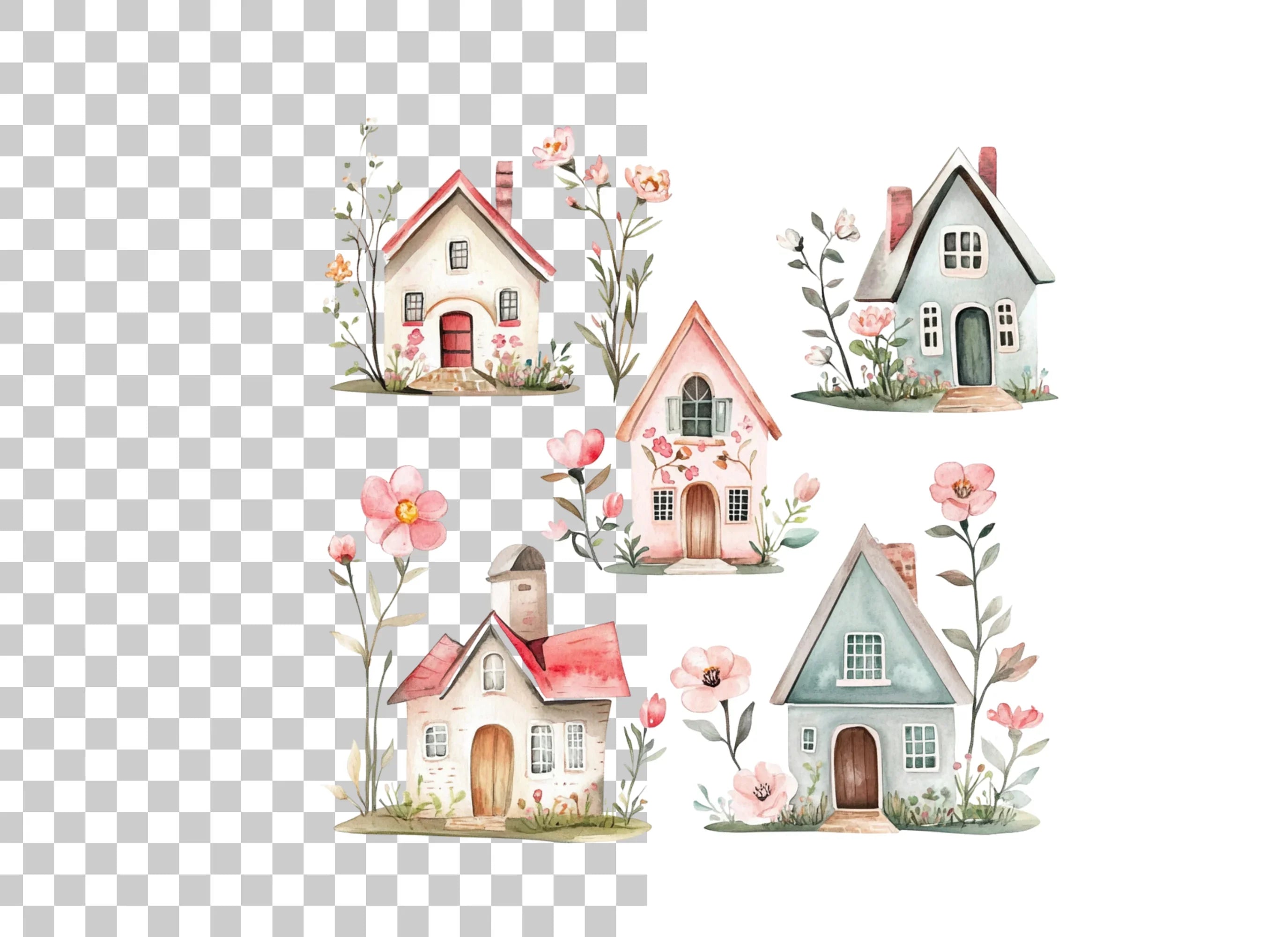 Charming Cottage Clipart Bundle