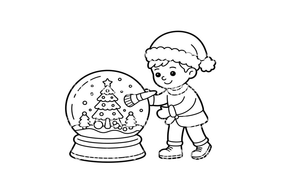 Christmas Snow Globe Craft Coloring Books