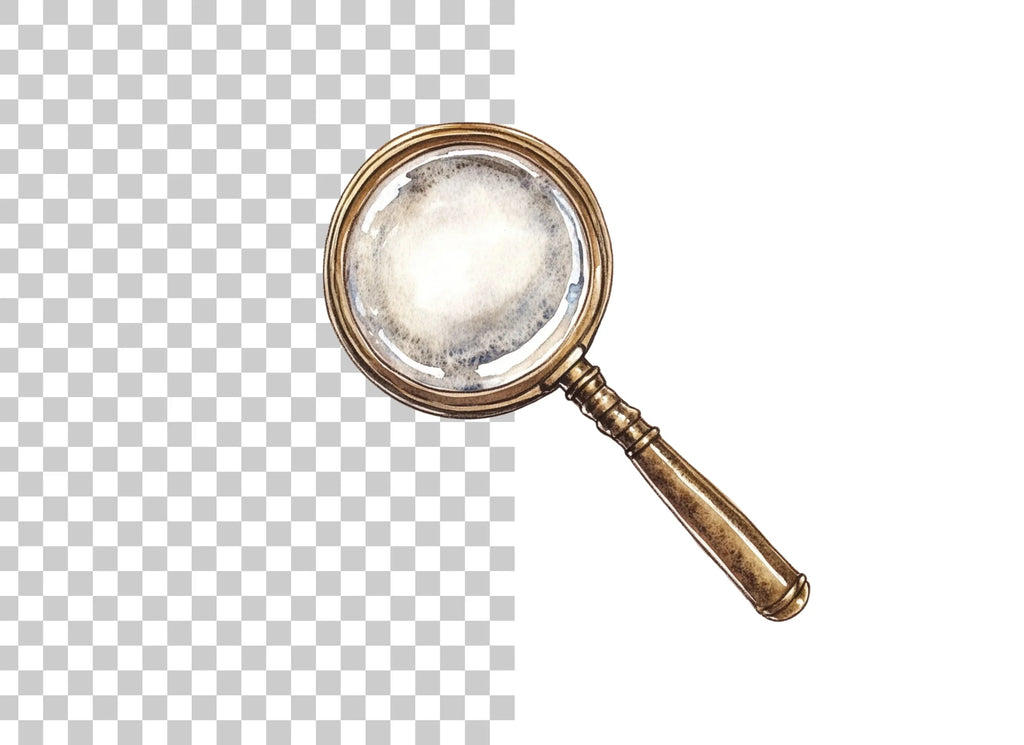Vintage Magnifying Glass Clipart Bundle