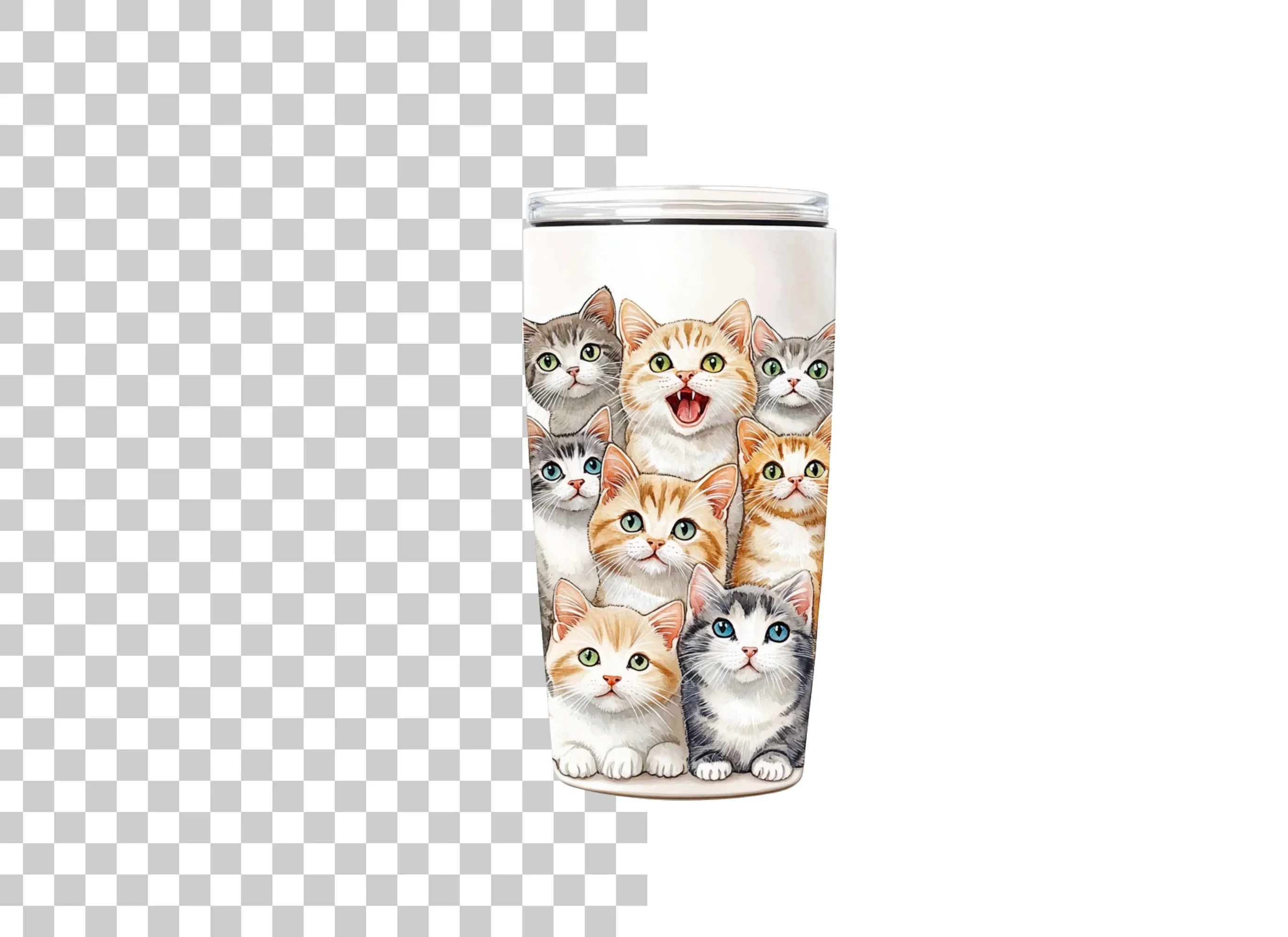 Playful Kitten Faces Clipart Bundle