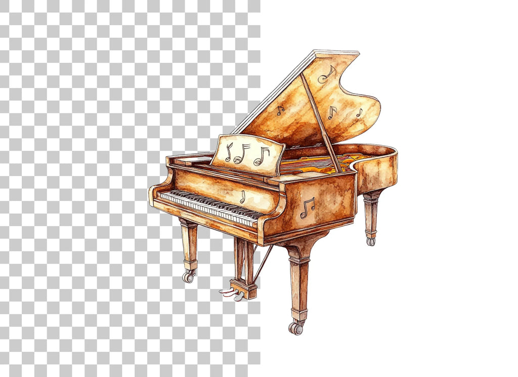 Grand Piano Clipart Bundle