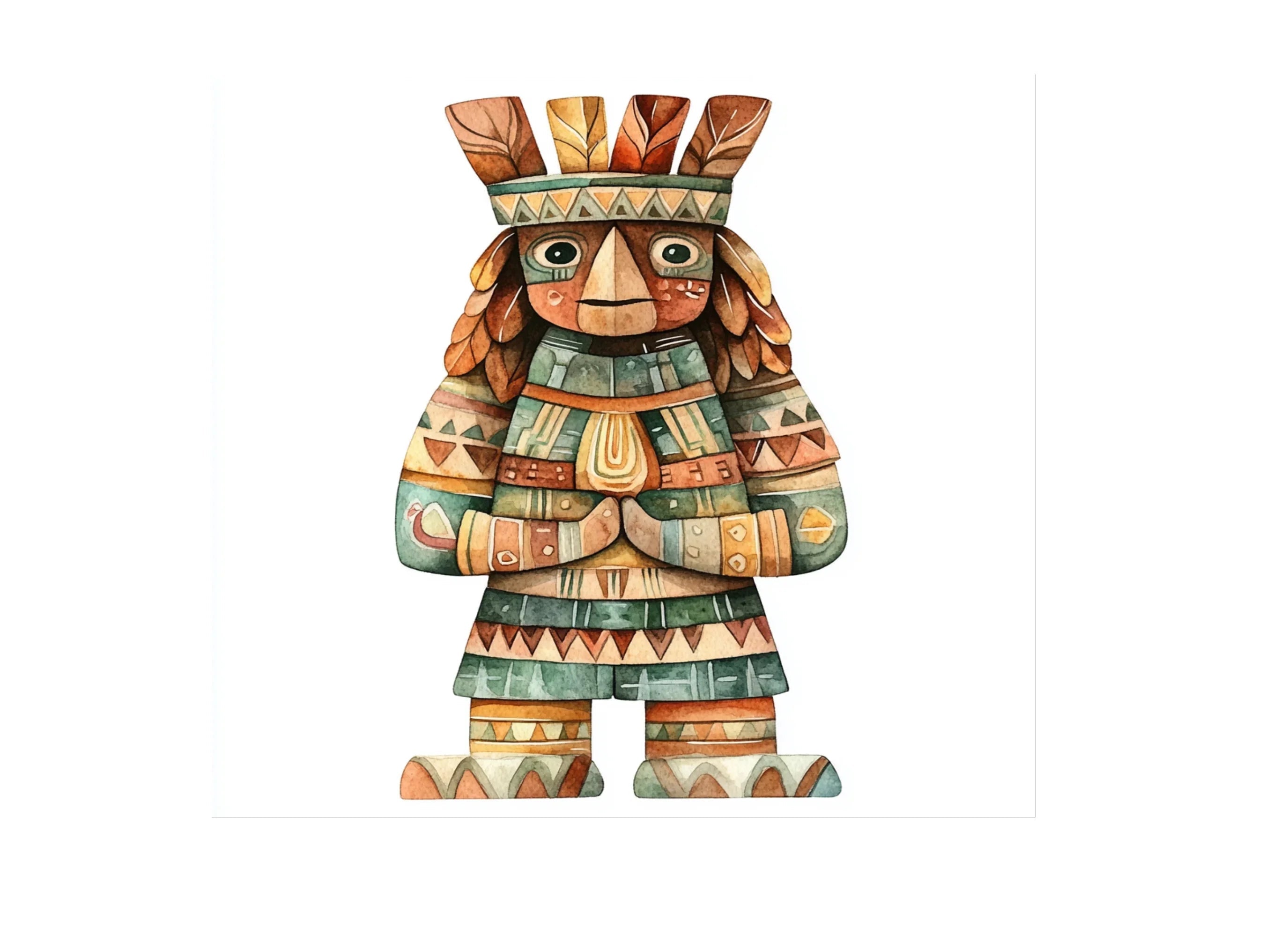 Tribal Totem Pole Clipart Bundle