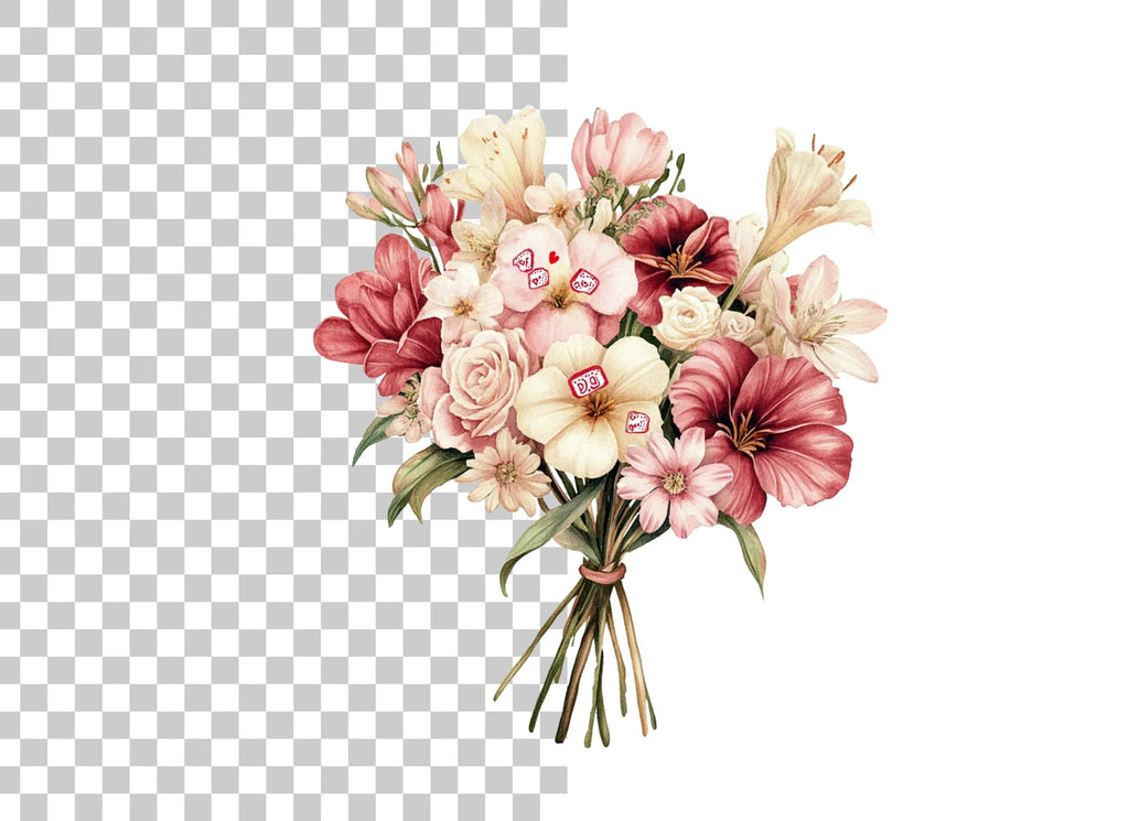 Elegant Floral Bouquets Clipart Bundle