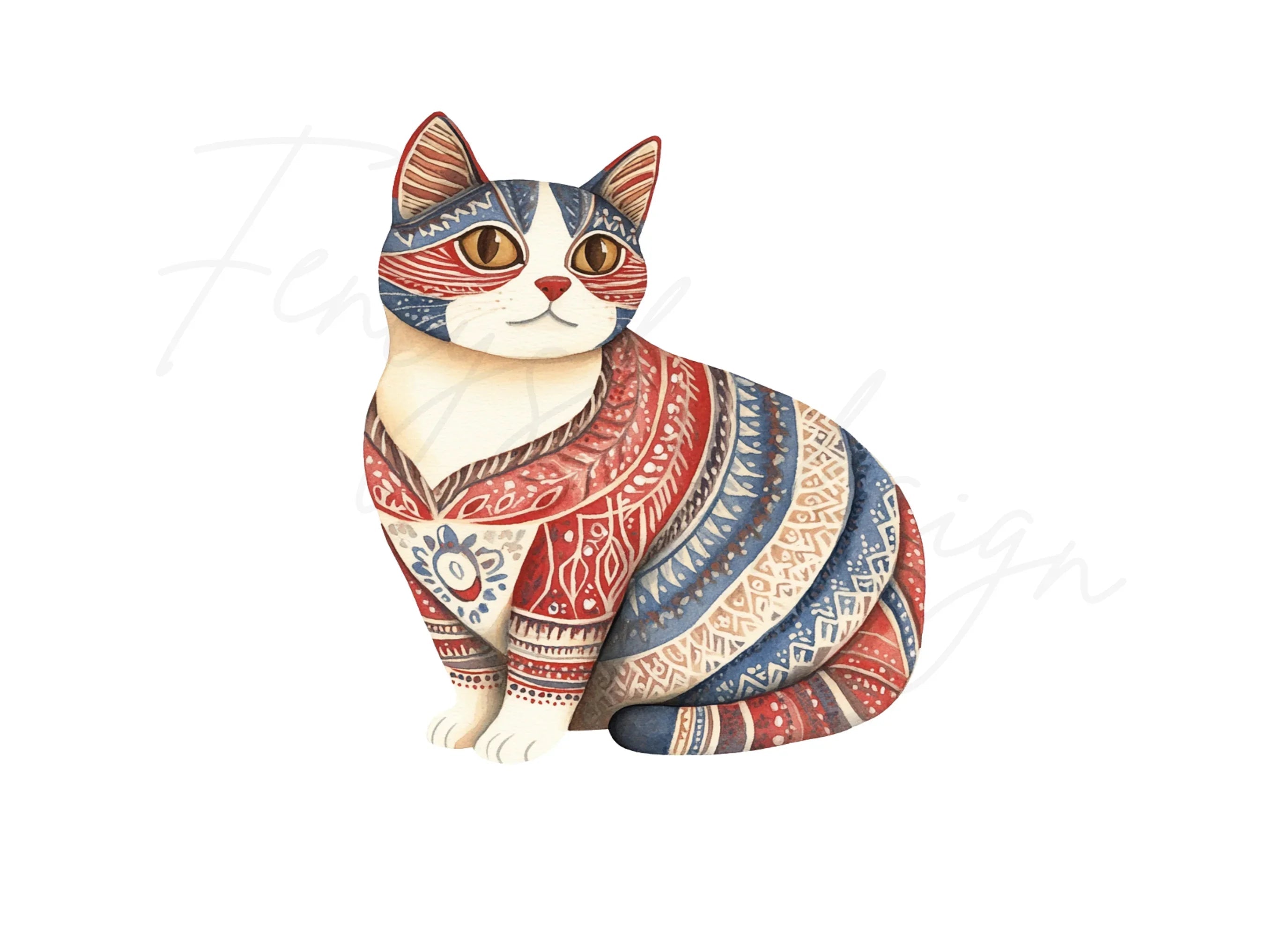 Boho Chic Cat Clipart Bundle