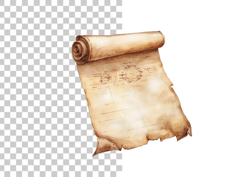Aged Scroll Clipart Bundle