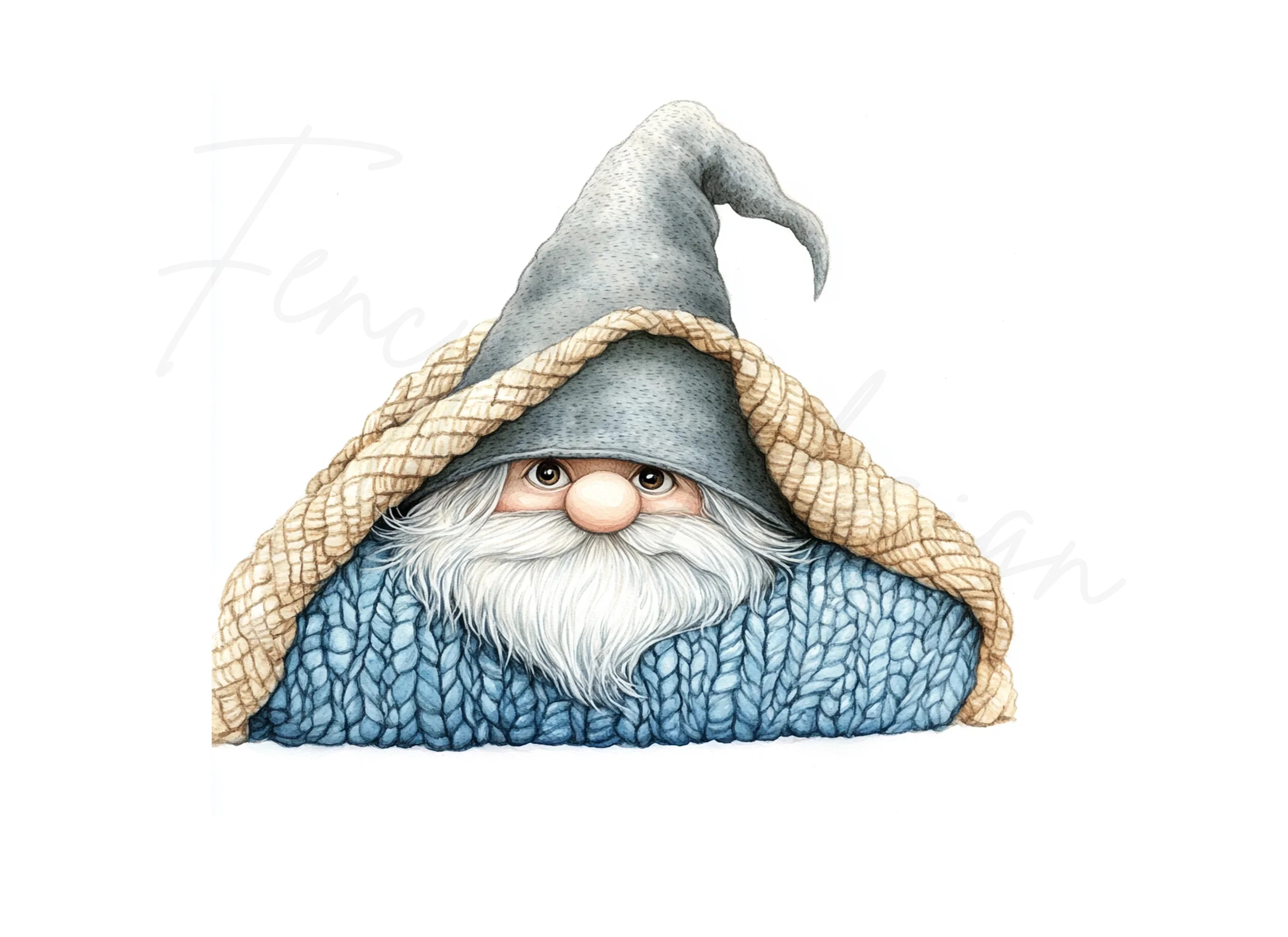 Cozy Winter Gnomes Clipart Bundle