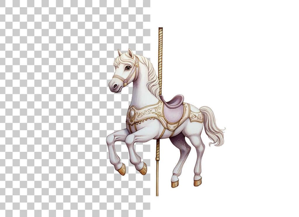 Carousel Horses Clipart Bundle