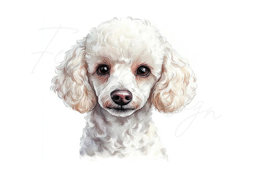 Adorable Poodle Puppy Clipart Bundle