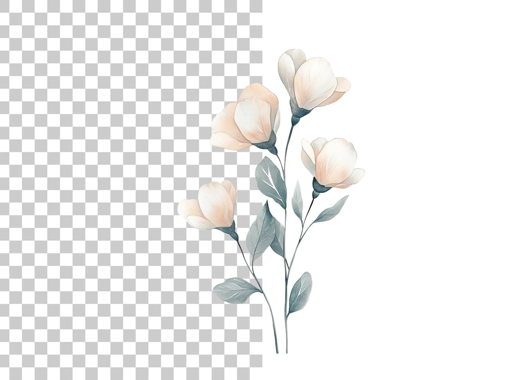Elegant Floral Branch Clipart Bundle